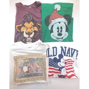 Disney Men T-Shirt 2XL Casual Scar Mickey Mouse Old Navy Graphic Print Lots Of 4